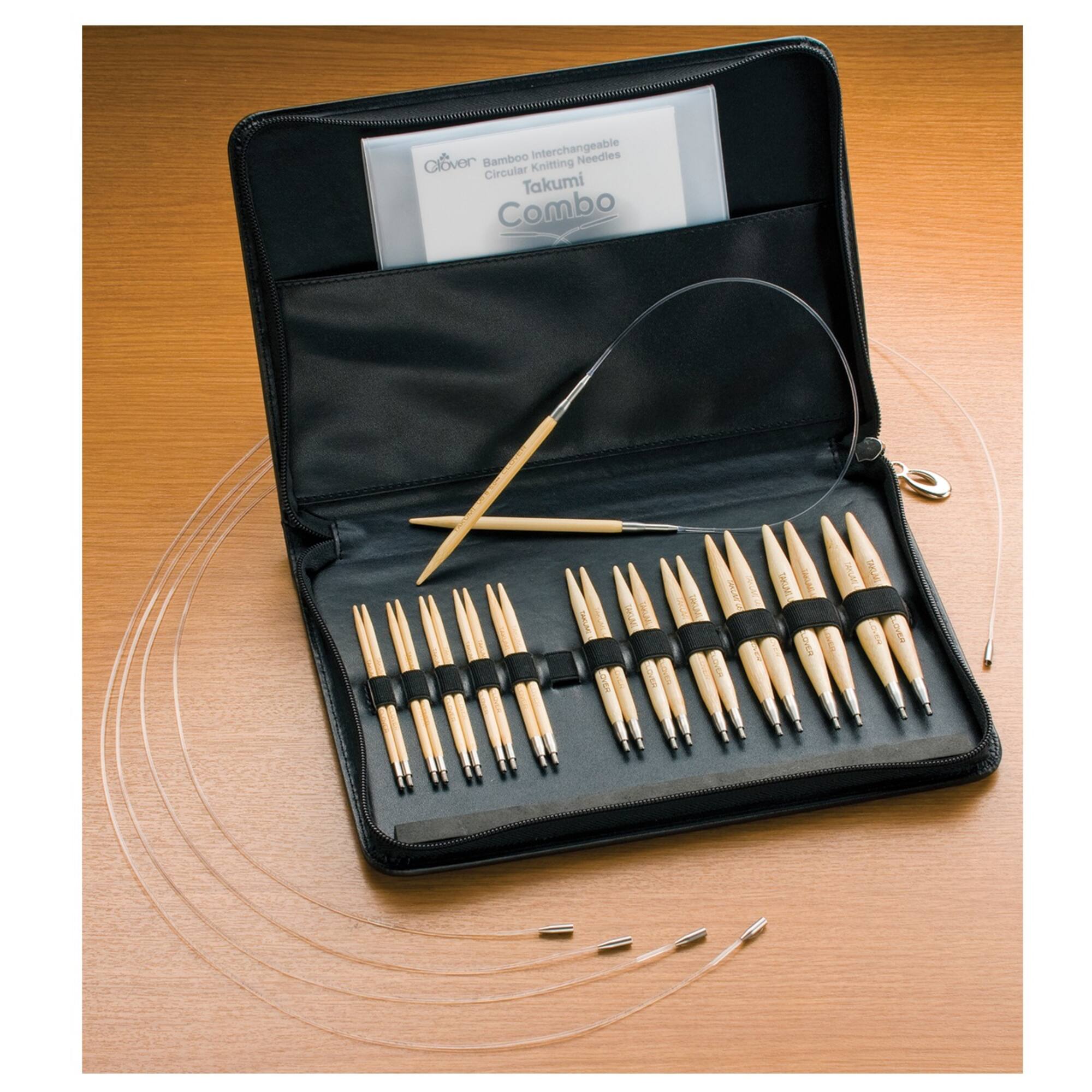 Clover Takumi® Bamboo Interchangeable Circular Knitting Needle Set